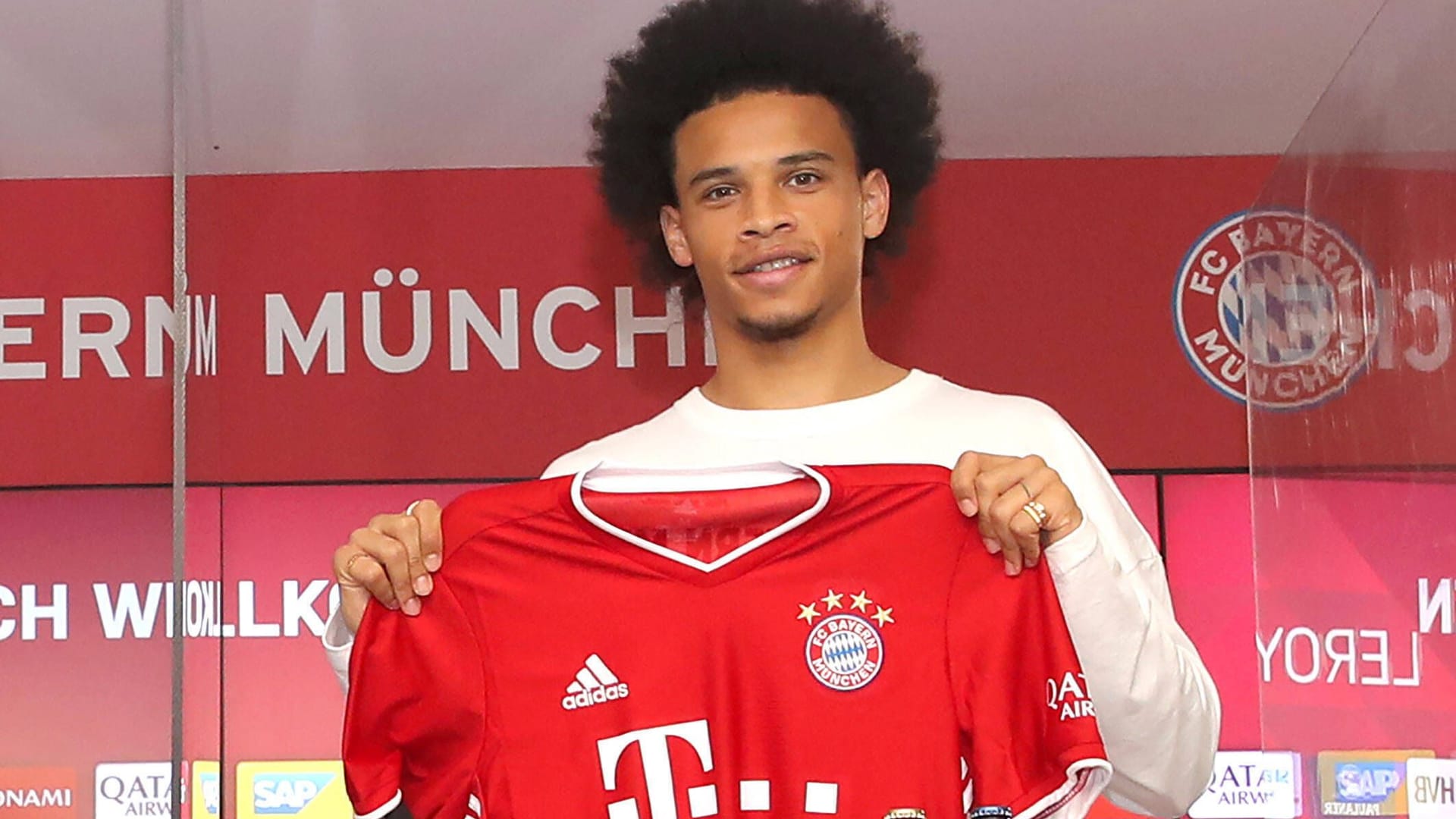 Leroy Sané bei seiner Präsentation im Sommer 2020.