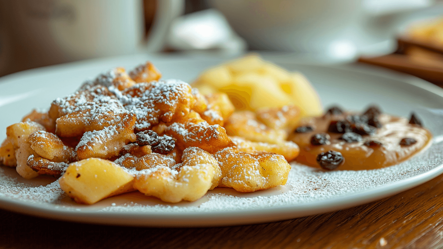 Veganer Kaiserschmarrn mit Apfelmus