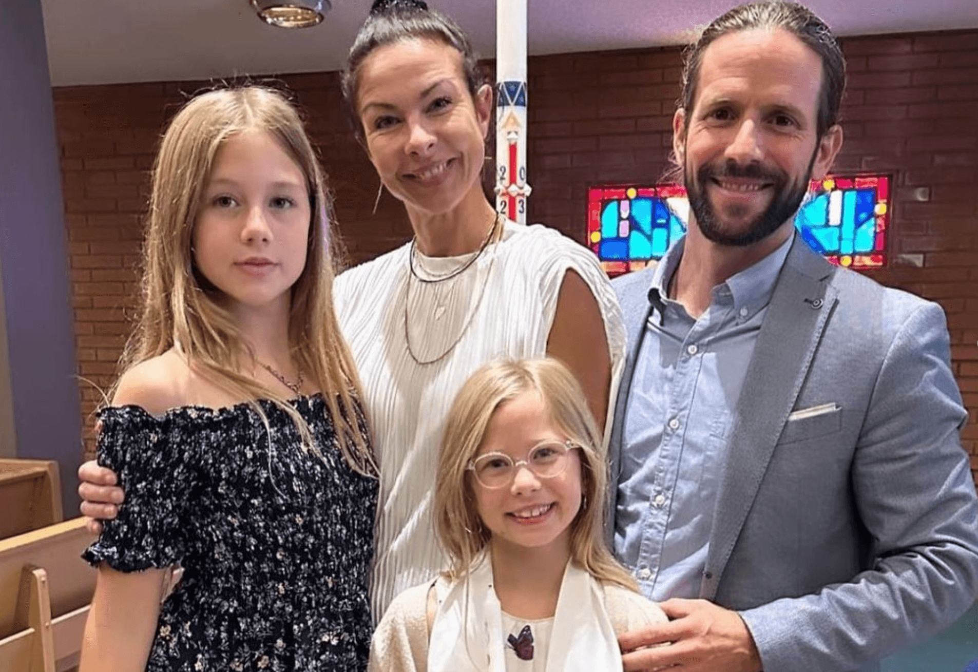 Christian Oliver und Jessica Klepser mit ihren Töchter Madita und Annik.