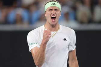 Das Halbfinale im Blick? Alexander Zverev bei den Australian Open 2024.