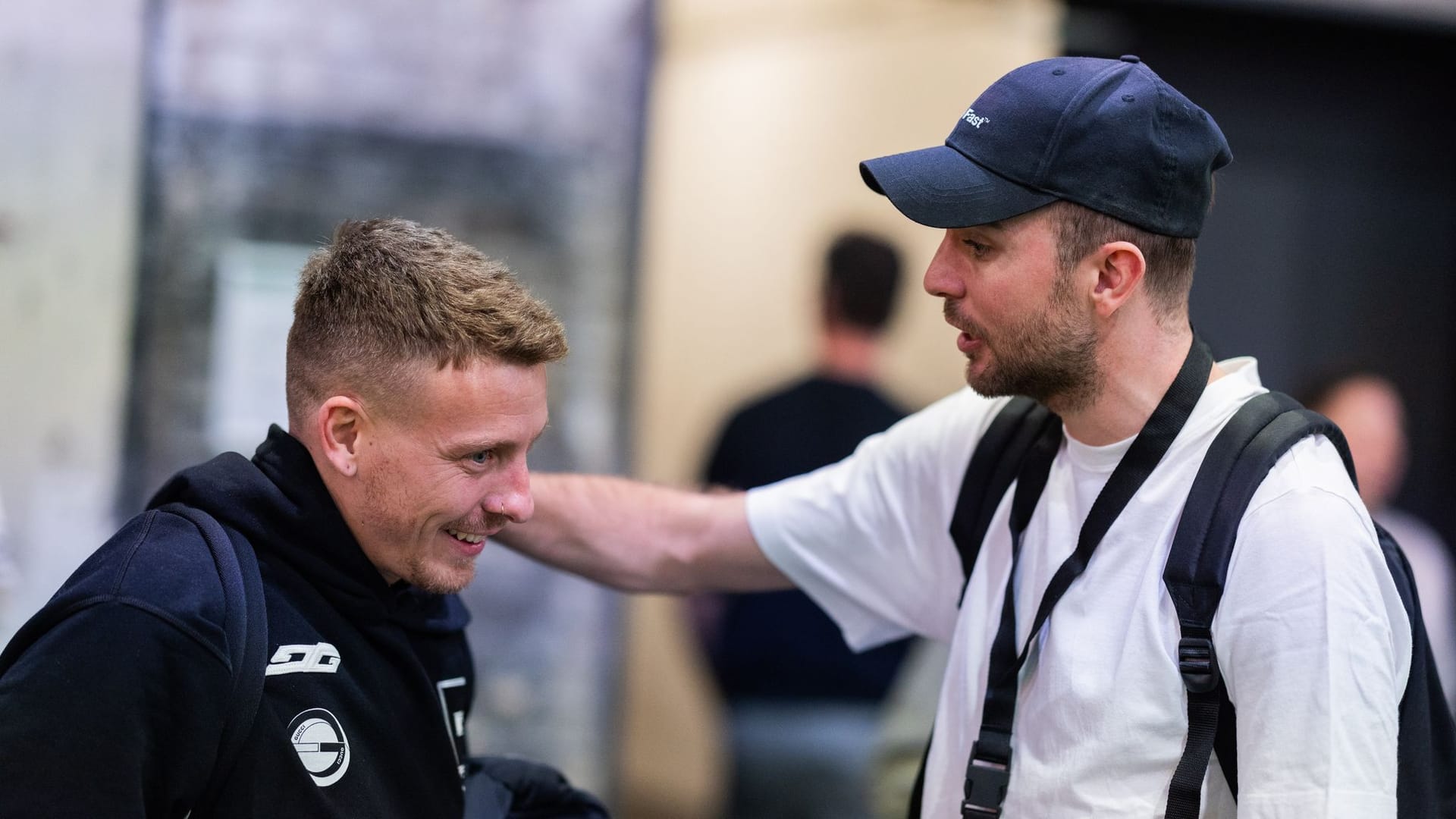 Felix Lobrecht (l.) und Christoph Kramer: Der Comedian und der Gladbach-Star sind Teil der Baller League.