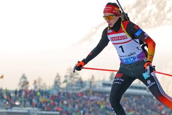 Vanessa Voigt: Die deutsche Biathletin feierte den Sieg in der Single-Mixed-Staffel.
