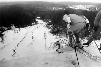 Skirennen am Berliner Teufelsberg 1986