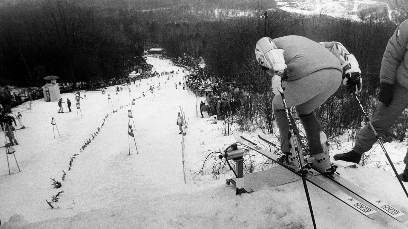 Skirennen am Berliner Teufelsberg 1986