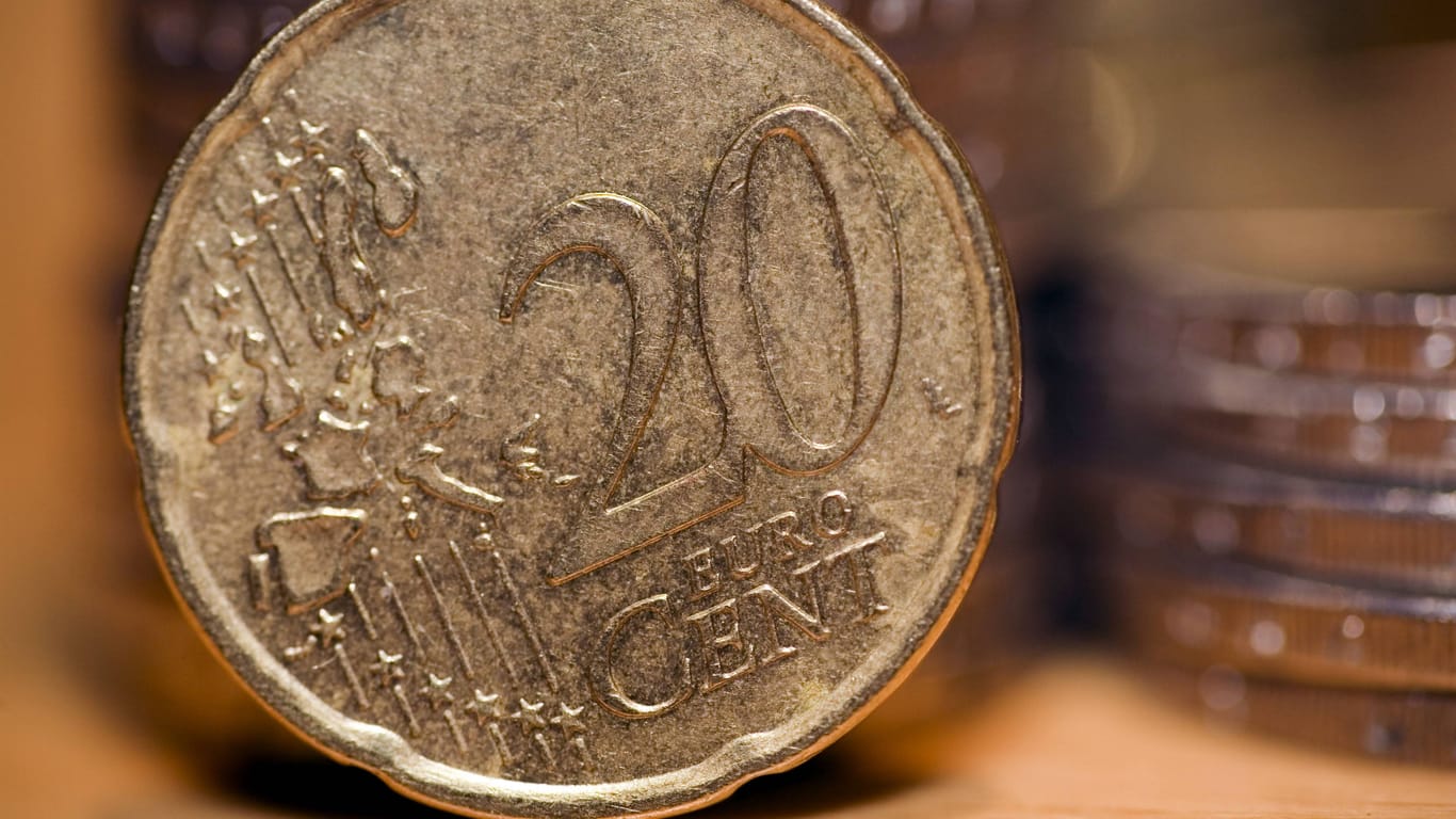 20-Cent-Münze (Symbolbild): In Frankreich mussten neu geprägte Münzen eingeschmolzen werden.