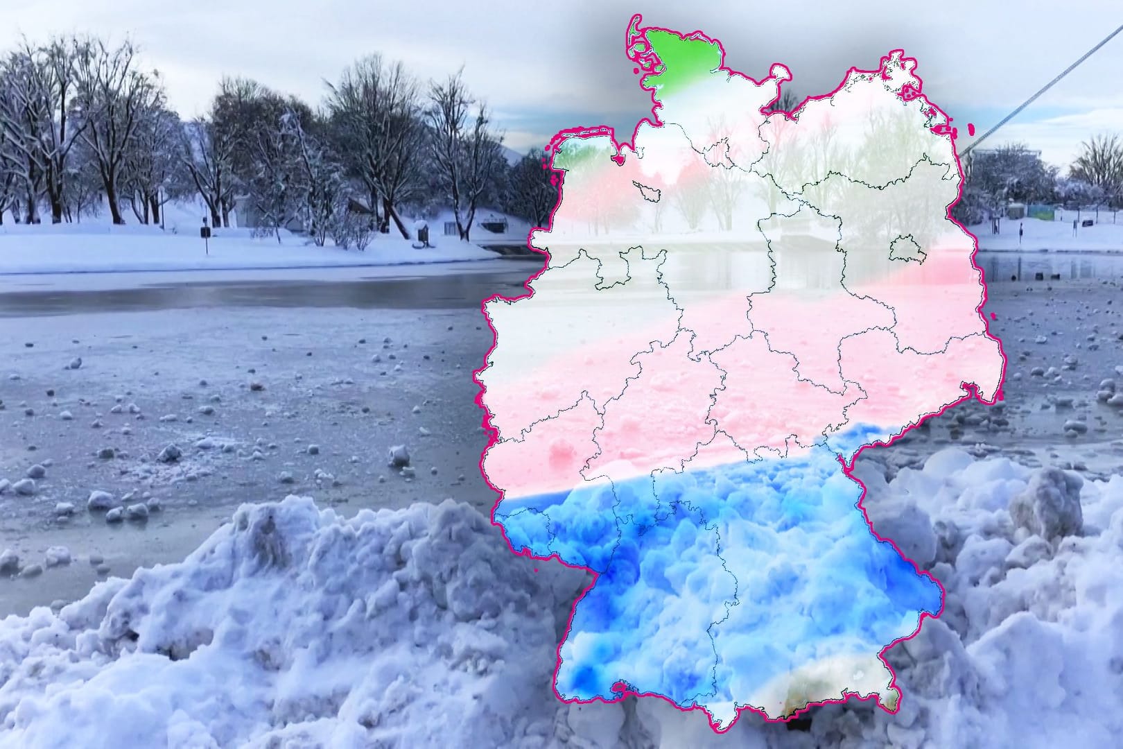 Extremwetter in Deutschland: Wetterfilme zeigen, wo Schnee und Regen für Chaos sorgen.