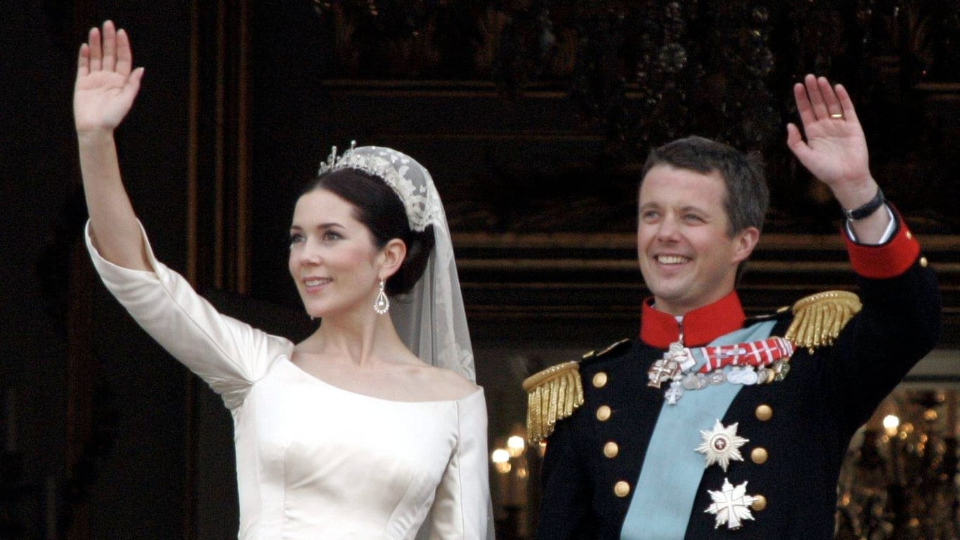 14. Mai 2004: Mary und Frederik bei ihrer Hochzeit.