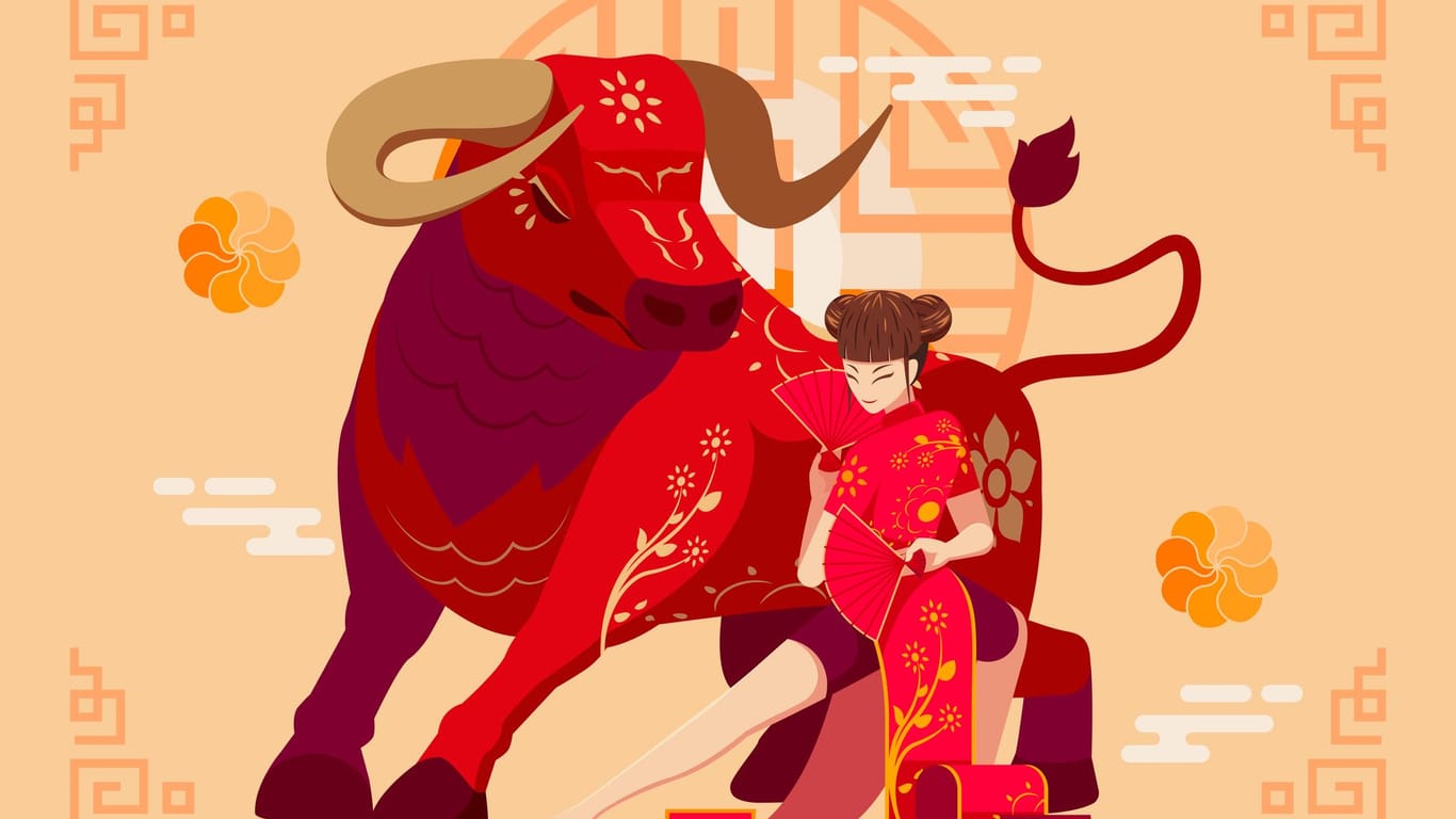 Büffel: Der Büffel ist ein chinesisches Sternzeichen.