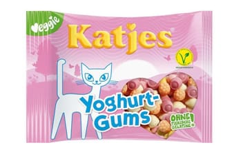Auch die Yoghurt-Gums von Katjes haben ihren Preis behalten, obwohl weniger in der Tüte ist.