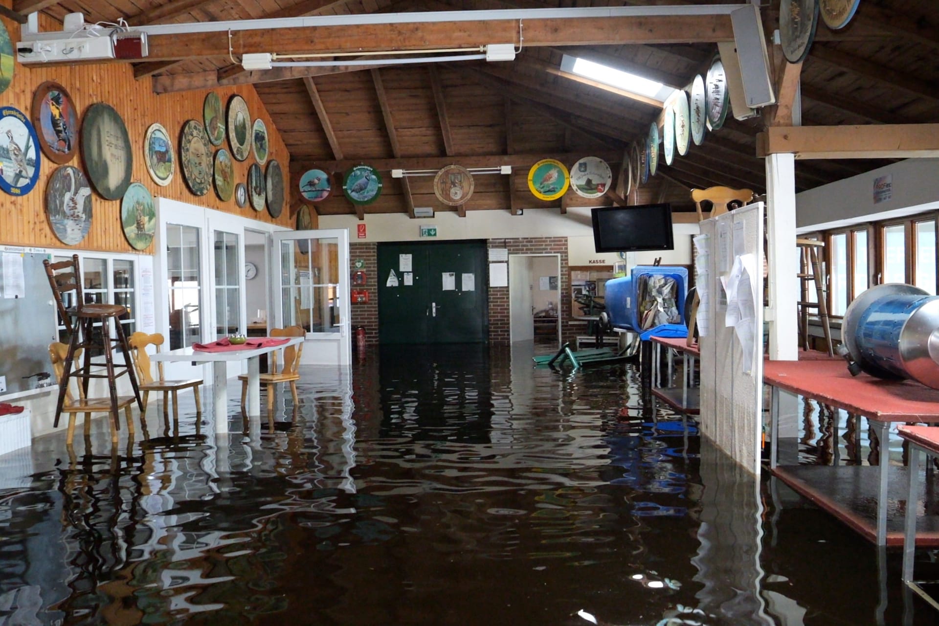 Im Schützenhaus in Lilienthal herrscht Land unter.