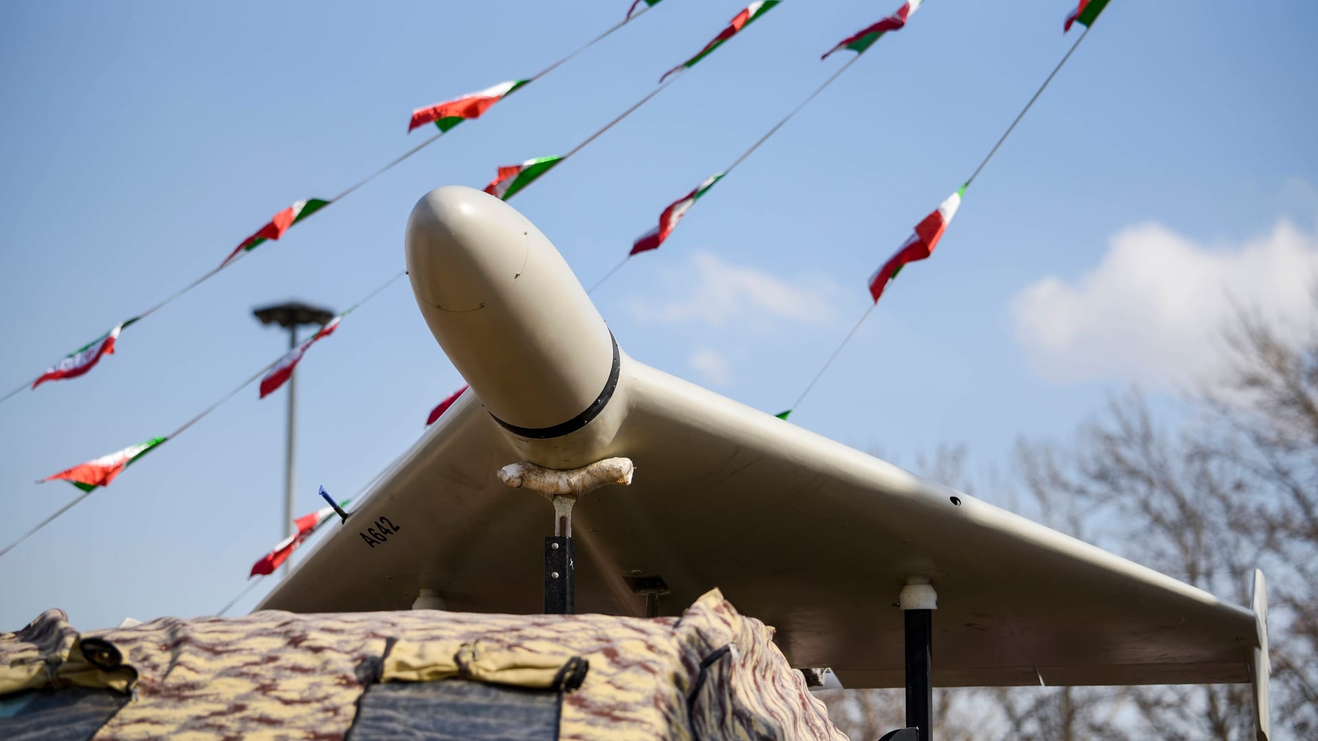Eine iranische Schahed-Drohne (Symbolbild): Bei einem Luftangriff auf pakistanischem Territorium sollen iranische Drohnen und Raketen zwei Kinder getötet haben. Eine iranische Schahed-Drohne (Symbolbild): Bei einem Luftangriff auf pakistanischem Territorium sollen iranische Drohnen und Raketen zwei Kinder getötet haben.