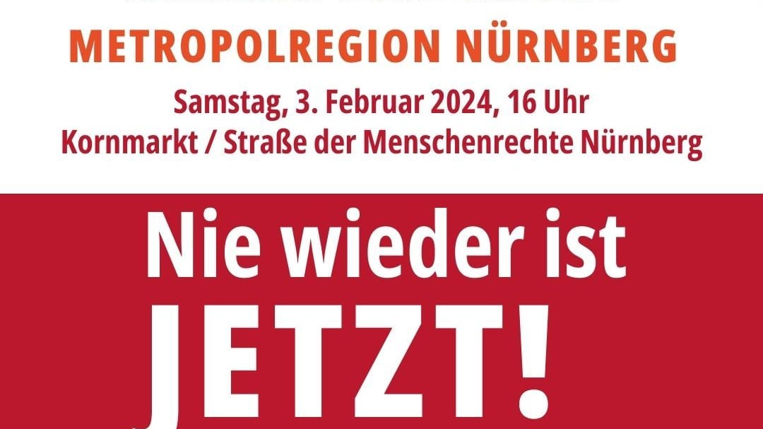Ein Werbeplakat für die Demonstration: Sie soll eine Woche nach dem ursprünglichen Termin nachgeholt werden.