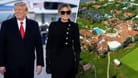 Donald und Melania Trump vor der Resort Mar-a-Lago