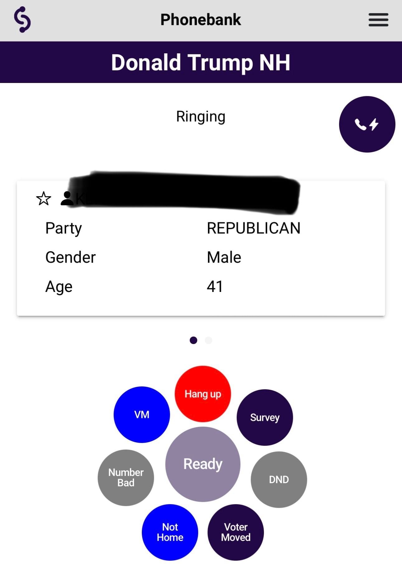 "Campaign Sidekick", die Wahlkampf-App für Trumps Republikaner.