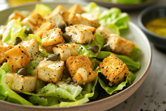 Caesar-Salat mit Tofu