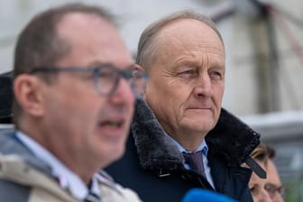 CSU-Landesgruppenchef Alexander Dobrindt (l.) und Bauernpräsident Joachim Rukwied in Seeon: "Das hat das Fass zum überlaufen gebracht."