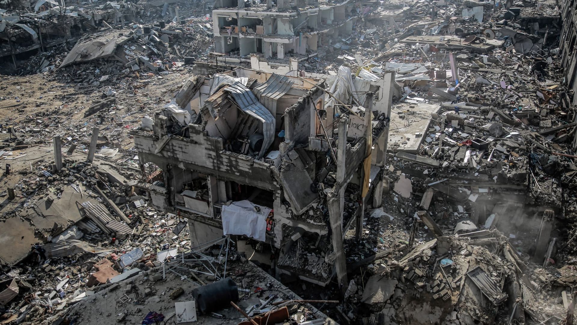 Zerstörtes Stadtviertel in Gaza.