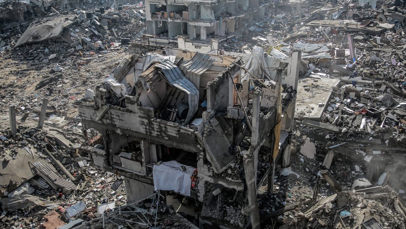 Zerstörtes Stadtviertel in Gaza.