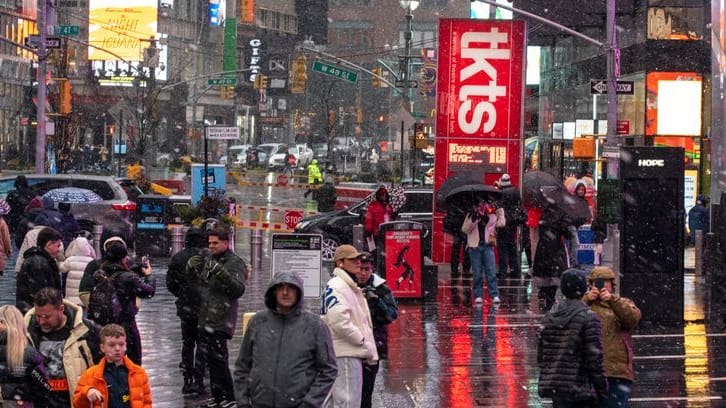 Schlechtes Wetter in New York City: Ein Wintersturm trifft den Osten der USA.