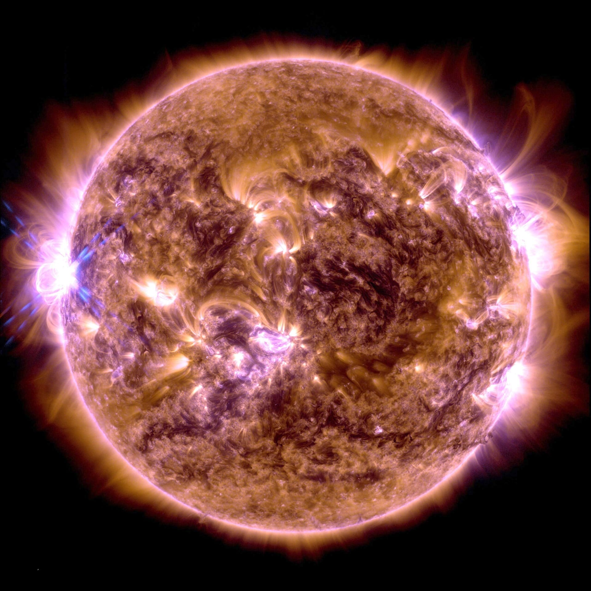 Die Aufnahme des Sonnensturms machte das Solar Dynamics Observatory der Nasa.