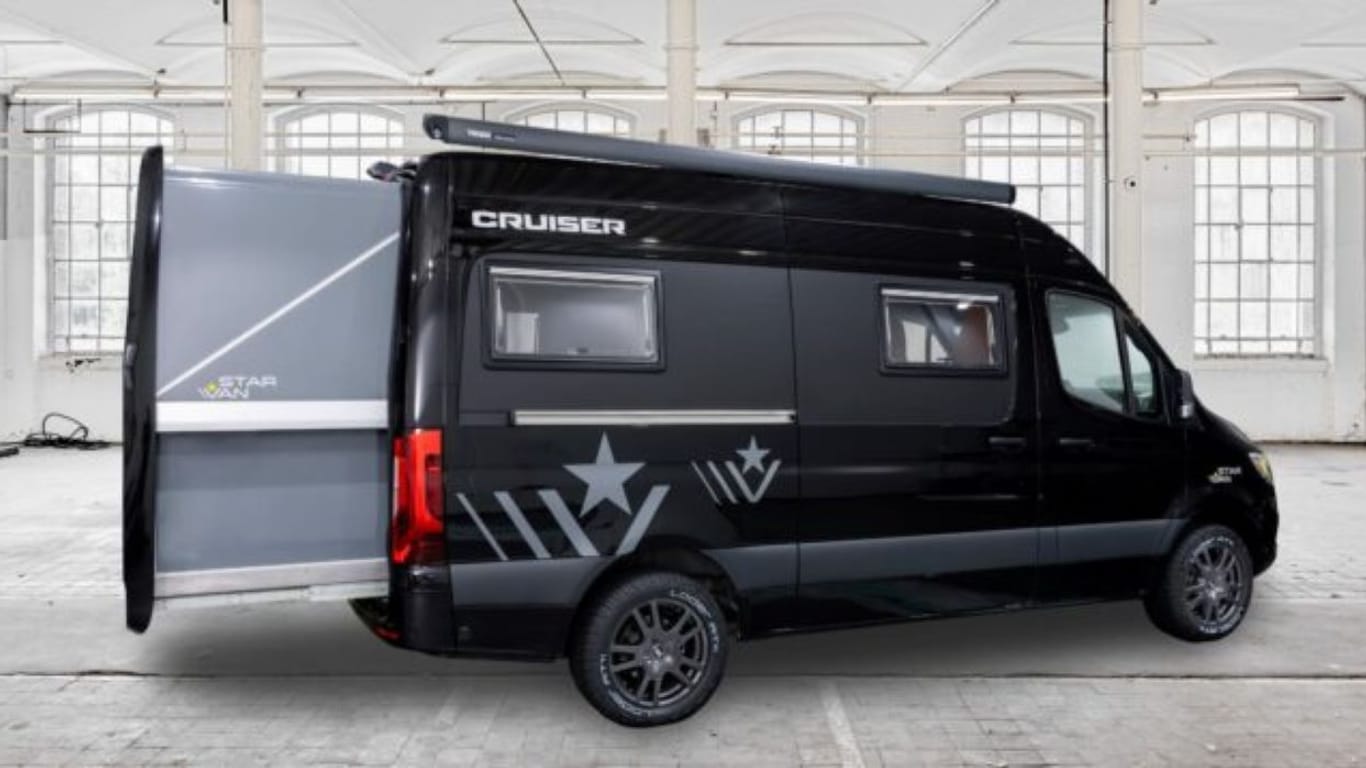 Noch ein Prototyp: Der „Star-Van“ verfügt über einen patentierten Schlafzimmerauszug für Kastenwagen.