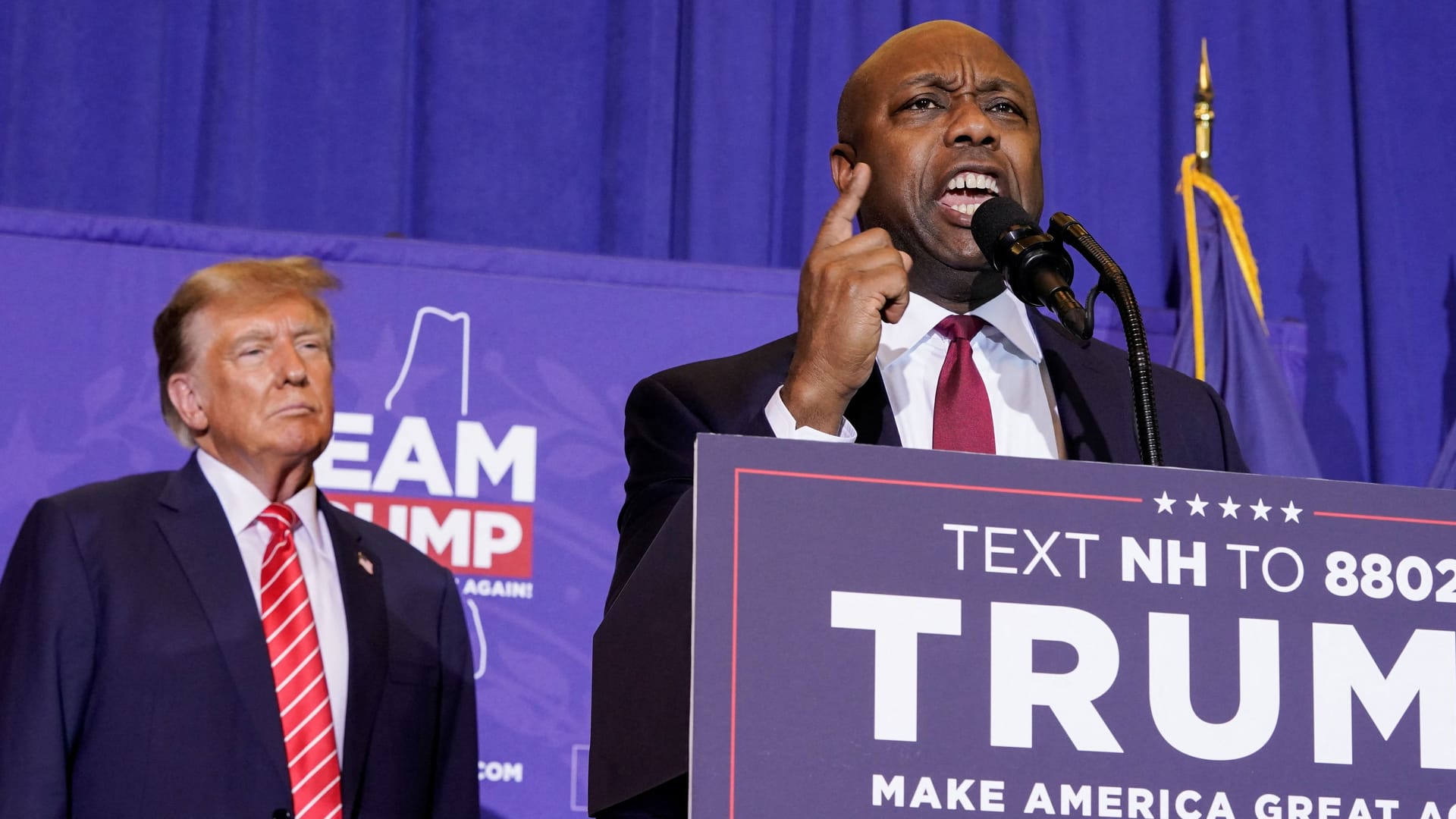 "Wir brauchen Donald Trump": US-Senator Tim Scott unterstützt den Ex-Präsidenten.