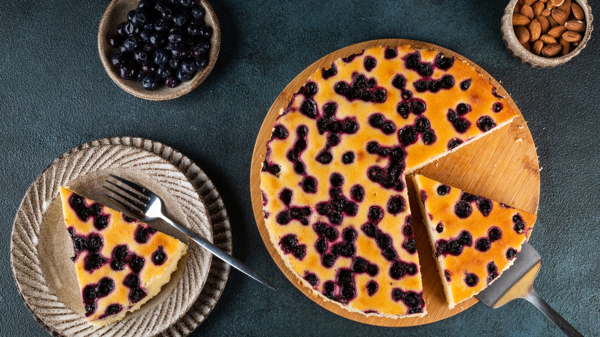 Cholesterinarmer Blaubeer-Käsekuchen