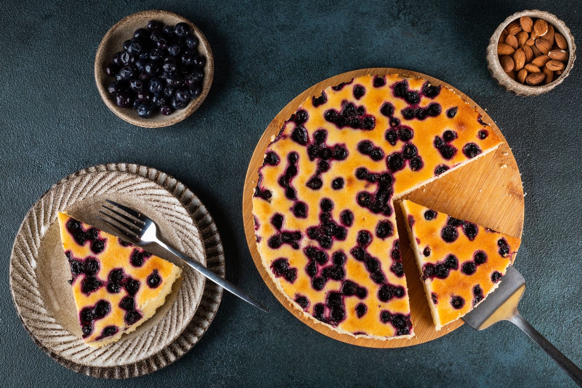 Cholesterinarmer Blaubeer-Käsekuchen