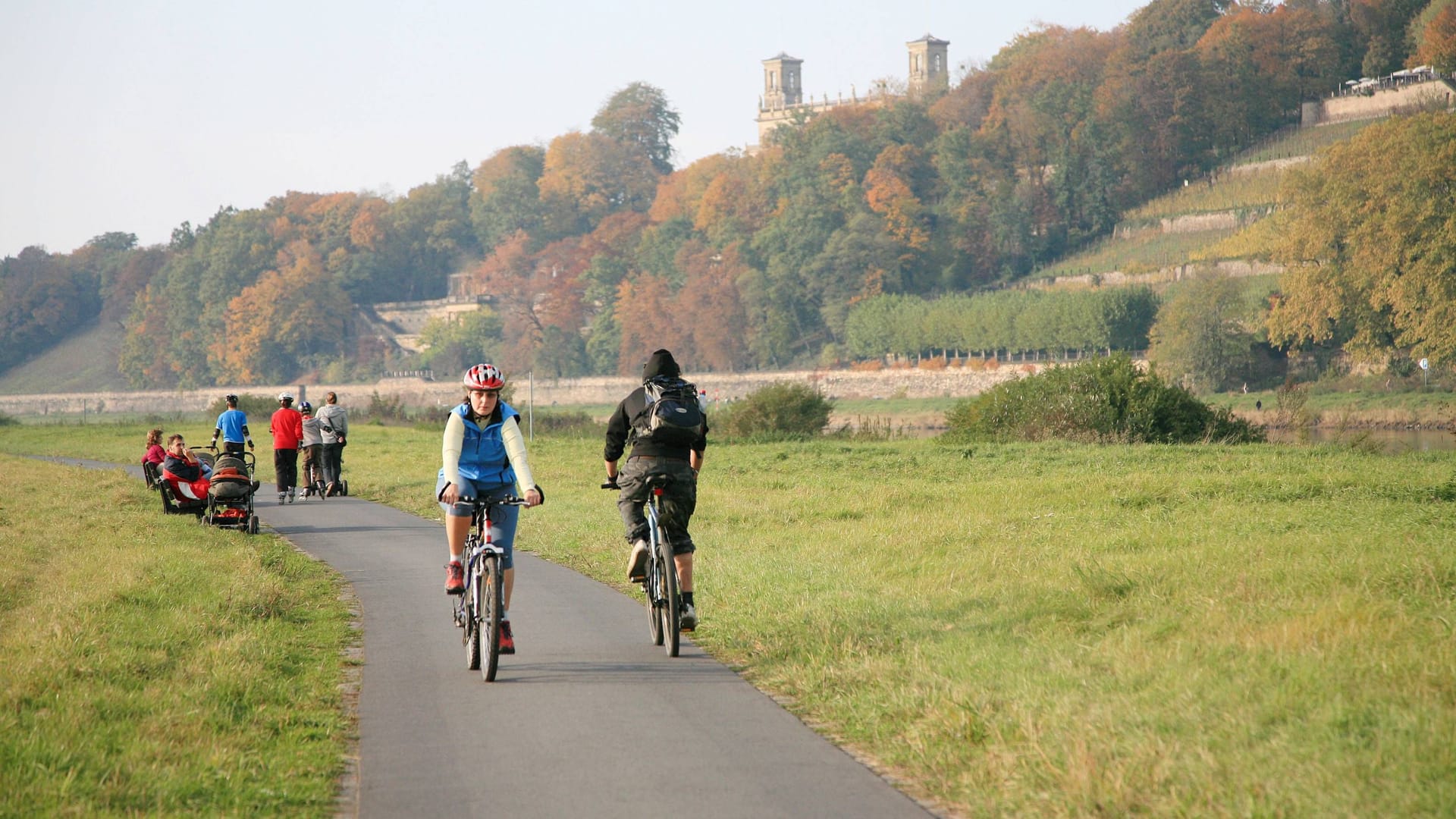 Fahrradfahrer auf dem Elberadweg (Symbolbild): Eine Teilsperrung des Elberadwegs sei aus Sicherheitsgründen verworfen worden. Fahrradfahrer auf dem Elberadweg (Symbolbild): Eine Teilsperrung des Elberadwegs sei aus Sicherheitsgründen verworfen worden.
