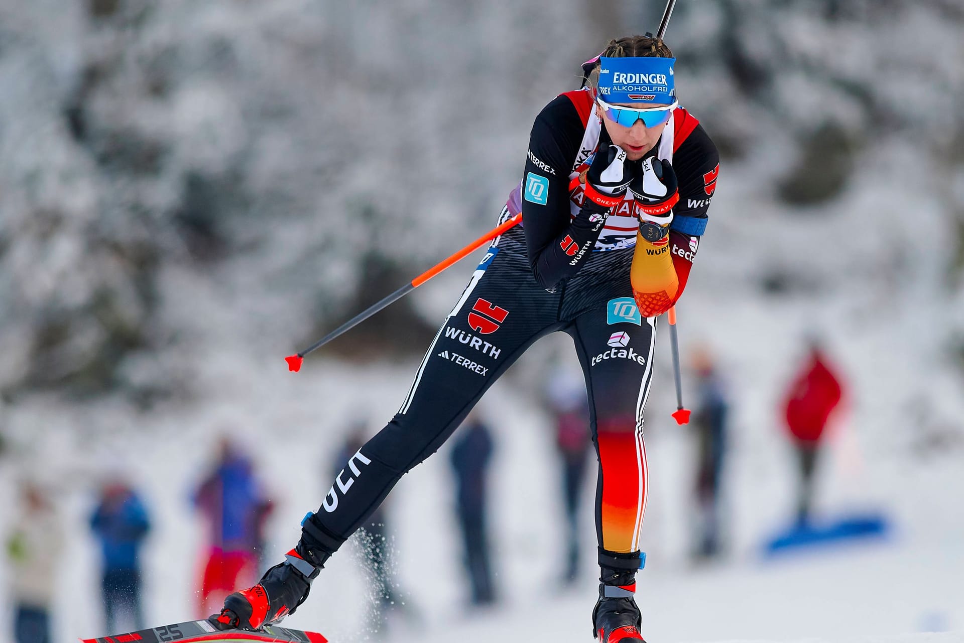 Franziska Preuß: Die deutsche Biathletin hatte sich für die Verfolgung viel vorgenommen.