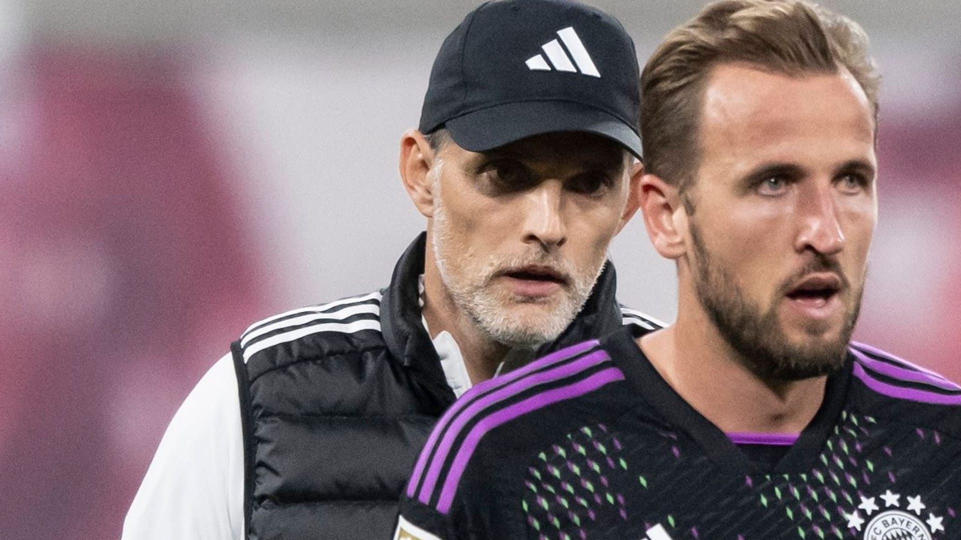 Harry Kane (r) und Thomas Tuchel Harry Kane (r) und Thomas Tuchel