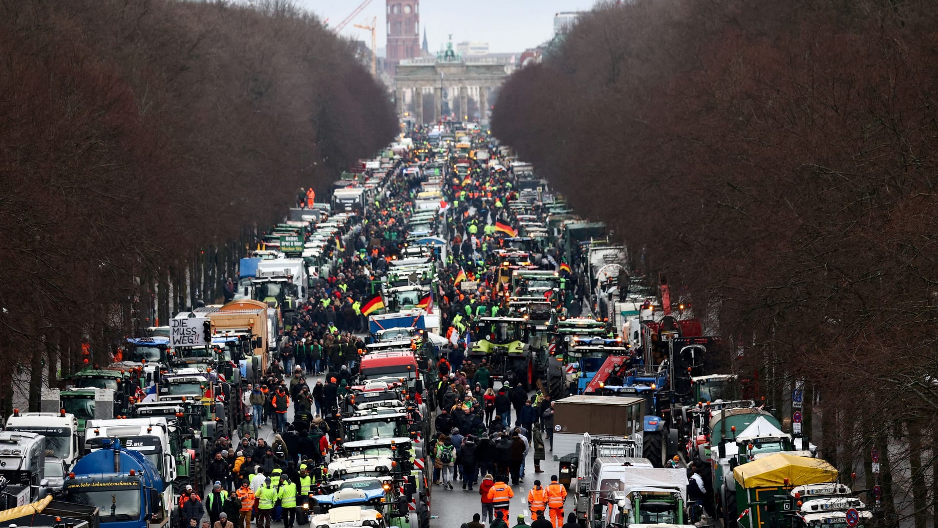 Großdemonstration der Landwirte in Berlin.