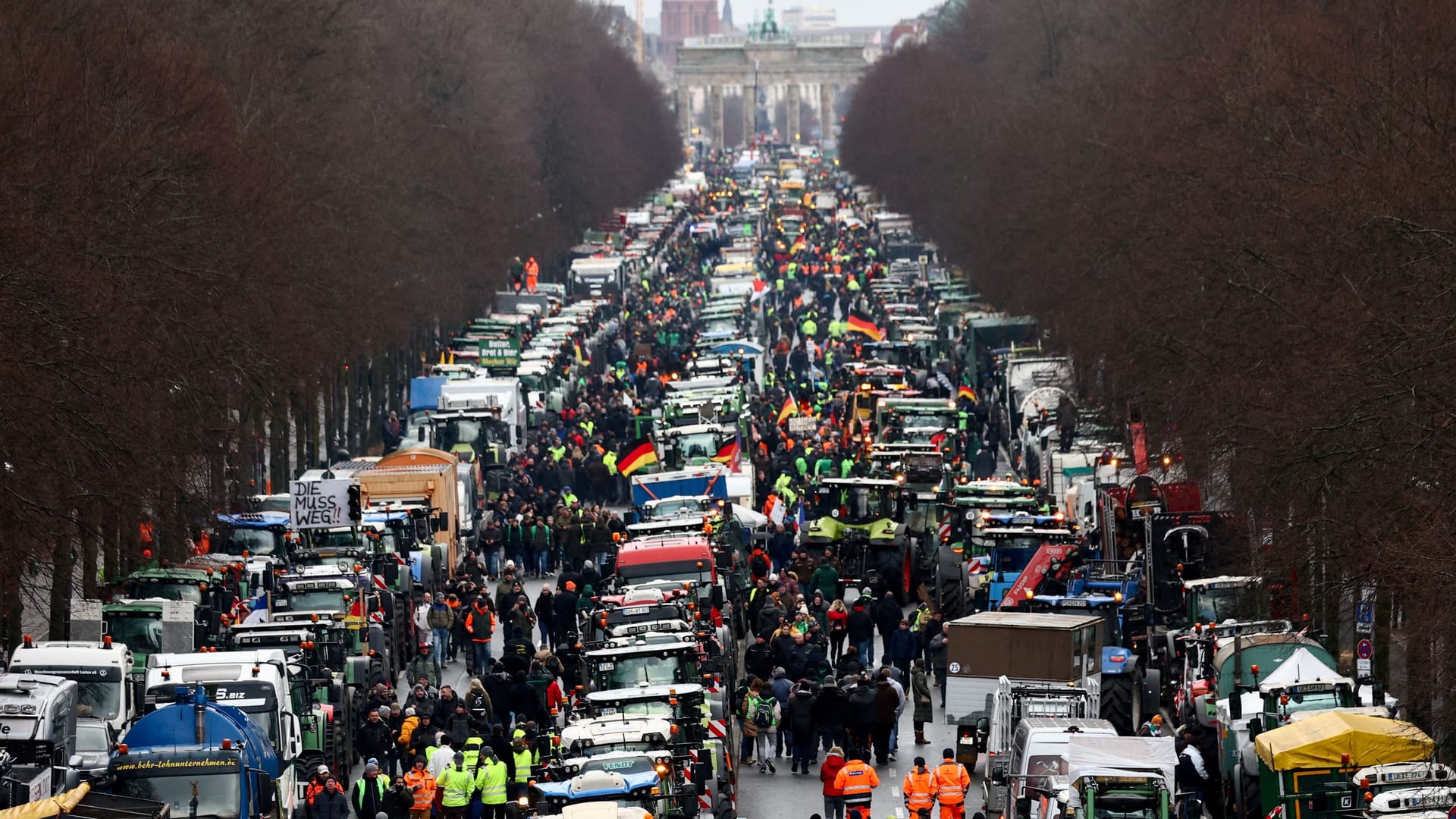 Großdemonstration der Landwirte in Berlin.