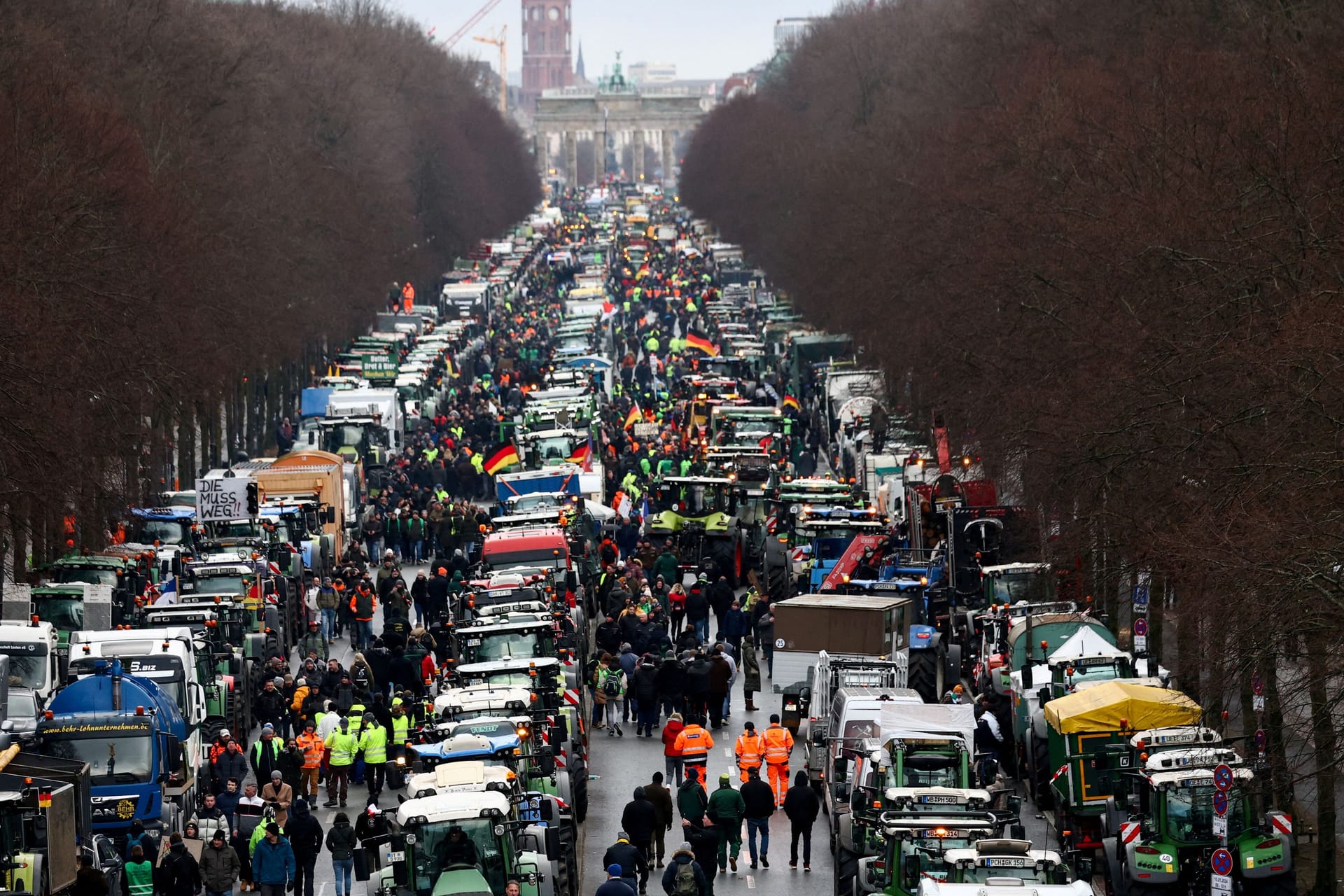 Großdemonstration der Landwirte in Berlin.