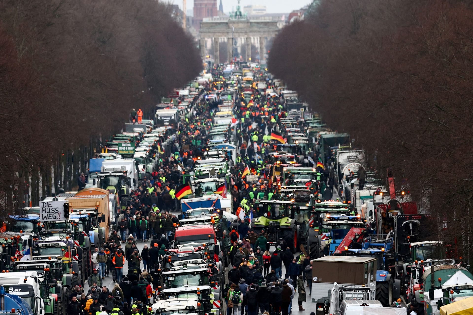 Großdemonstration der Landwirte in Berlin.