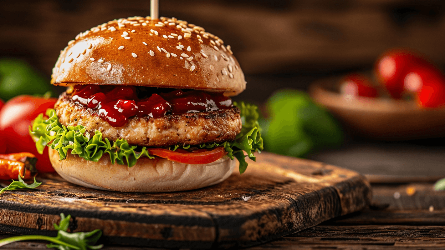 Tofu-Burger mit selbstgemachtem Ketchup