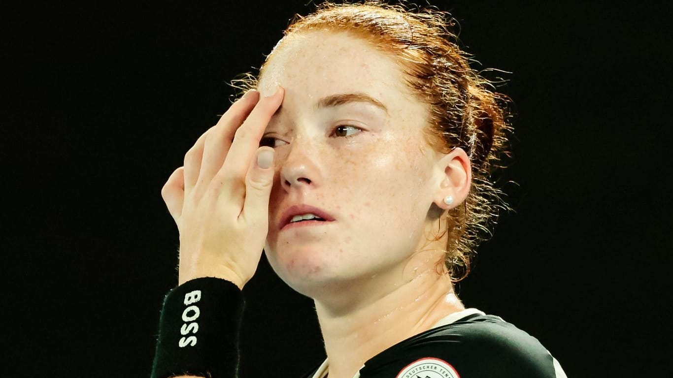 Den Tränen nahe: Ella Seidel im Match gegen Aryna Sabalenka.