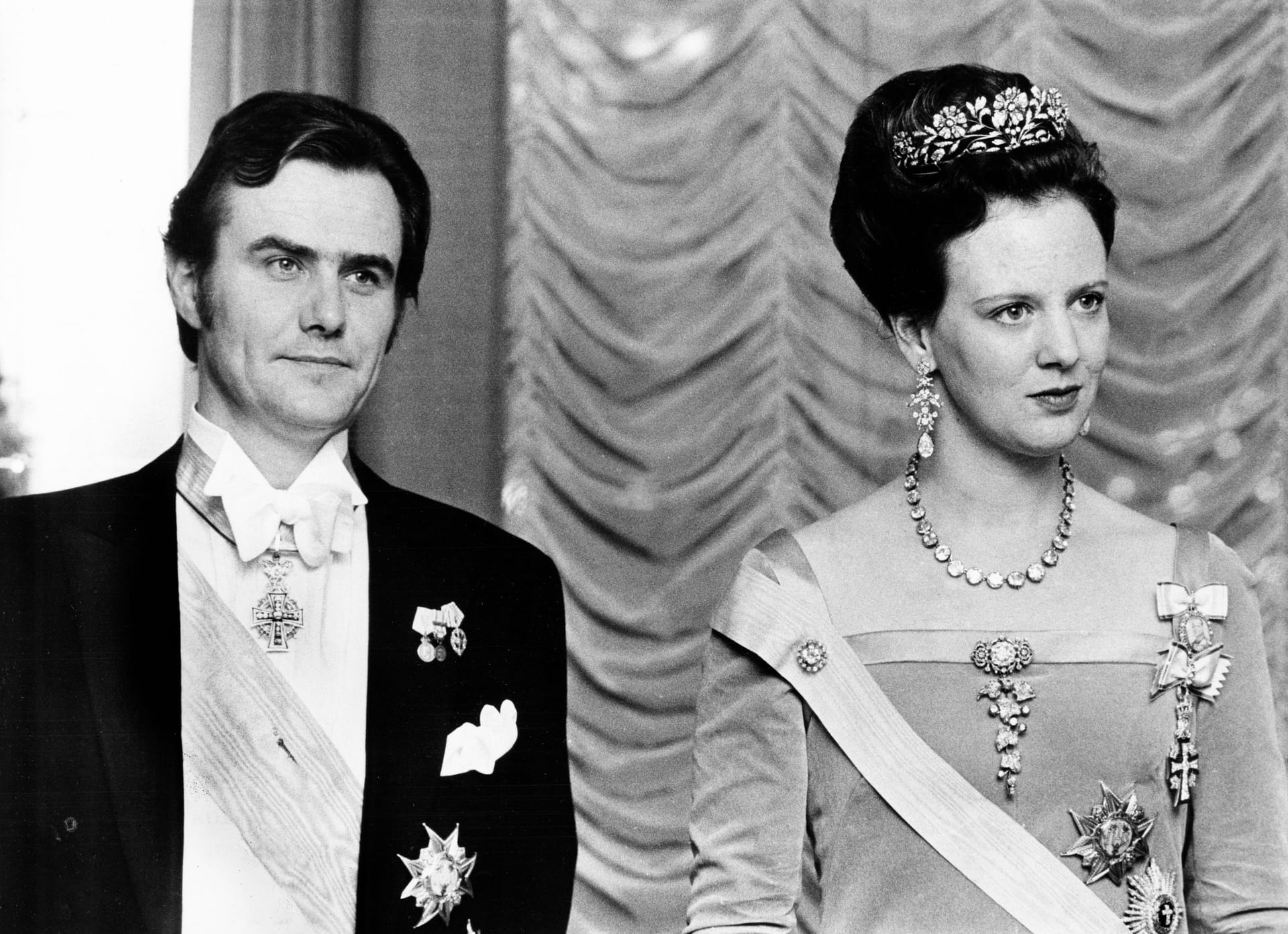 Prinz Henrik und Königin Margrethe II. im Jahr 1973