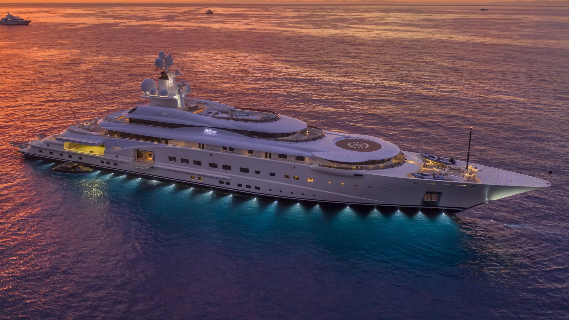 In einer deutschen Werft gebaute Milliardärs-Yacht.