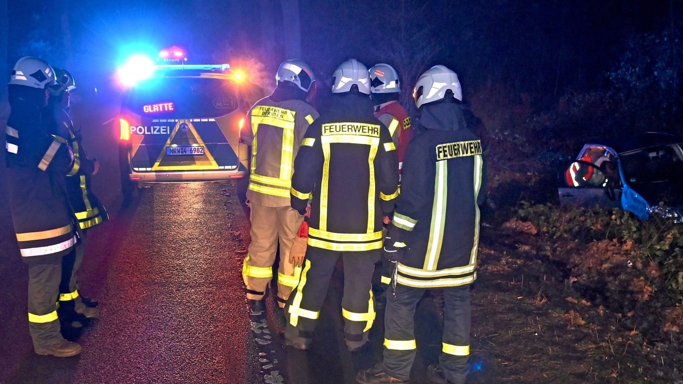 Unfall bei Glatteis in Nordrhein-Westfalen