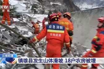 Erdrutsch in China: 40 Menschen werden noch vermisst.