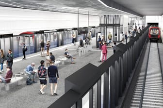 U5-Haltestelle City Nord: Die U-Bahn wird vollautomatisiert fahren.