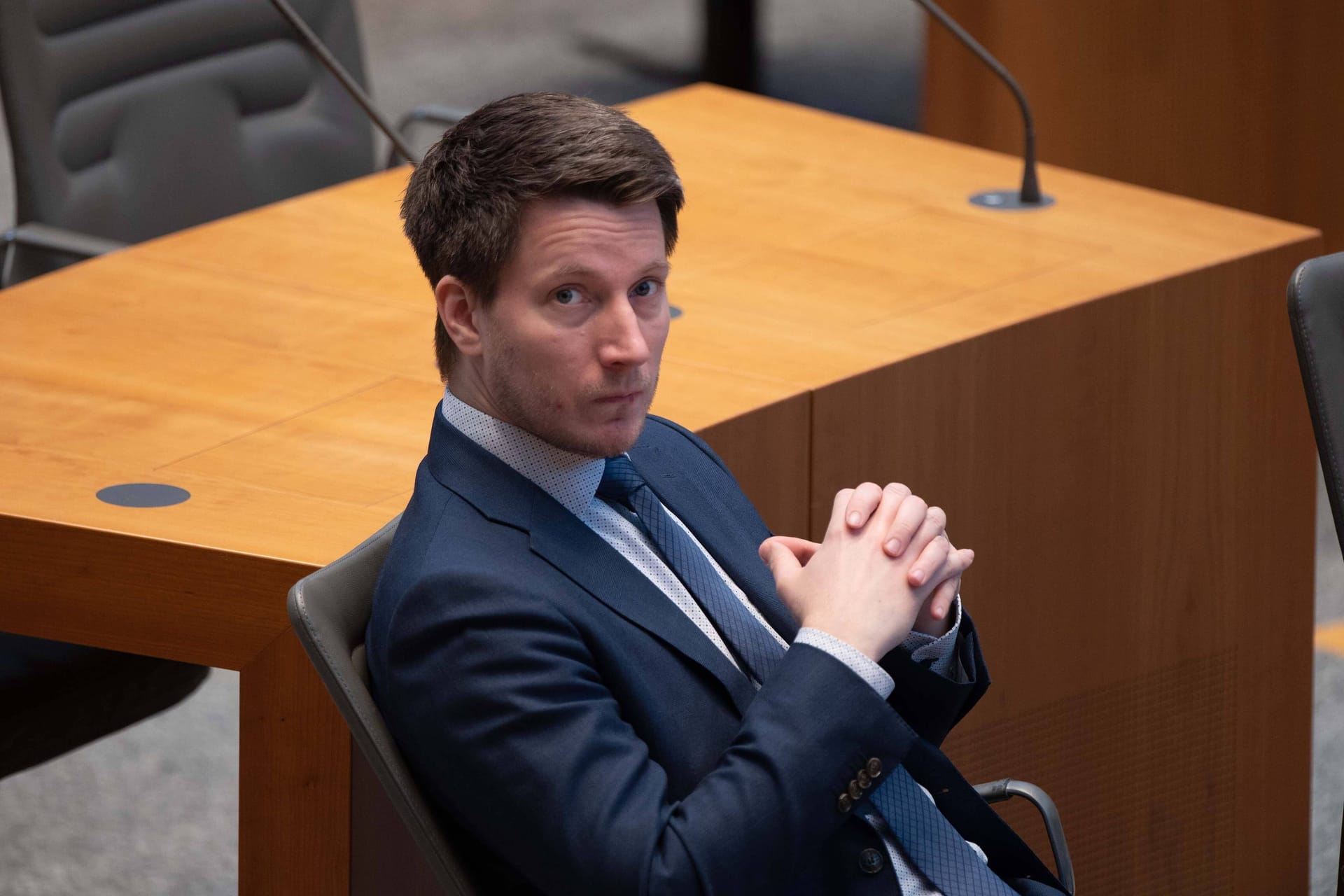 AfD-Politiker Martin Vincentz im Landtag (Archivfoto): Die Duisburger Polizei ermittelt nach einer Anzeige.