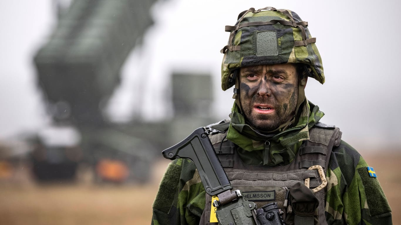Schwedischer Soldat bei Übung : "Anders funktioniert das System nicht."