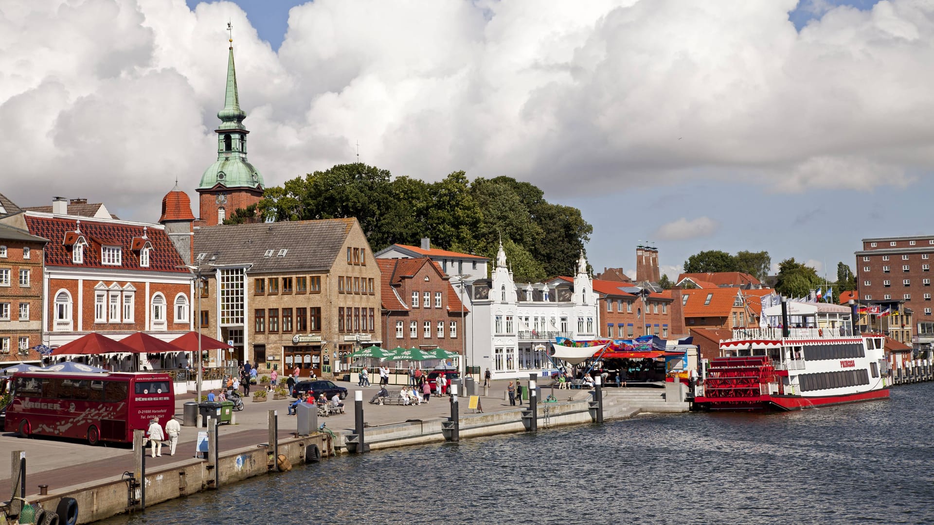 Kappeln: Die Stadt liegt etwa zehn Minuten Fahrt von Arnis entfernt und hat etwa 10.000 Einwohner.