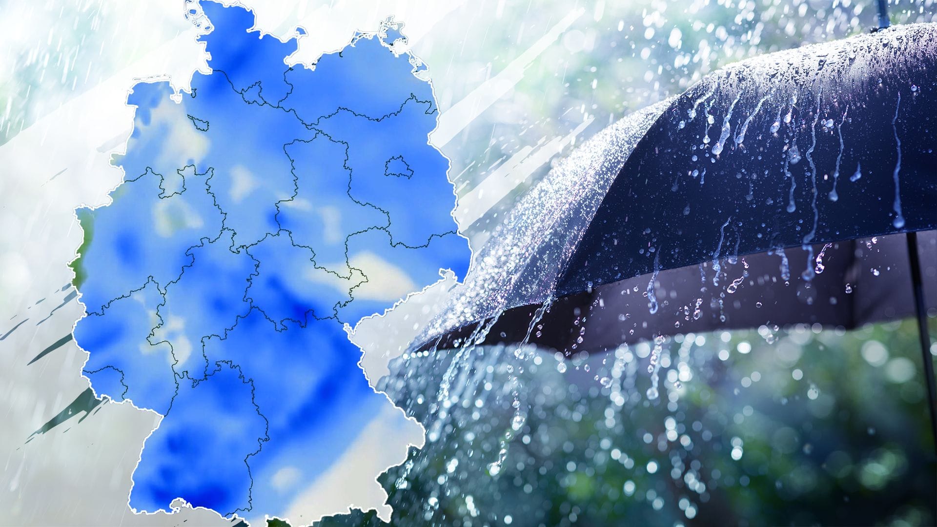 Tief "Ute" sorgt für Dauerregen in Deutschland