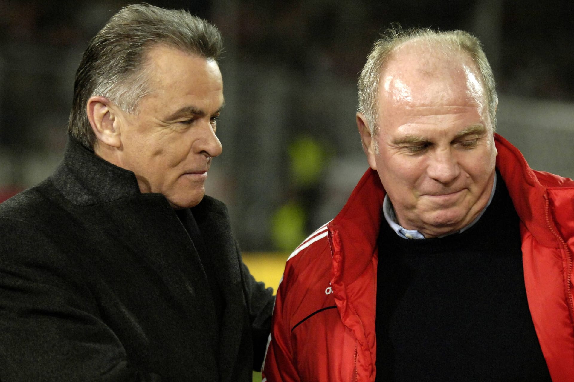 Weggefährten: Ottmar Hitzfeld (li.) und Uli Hoeneß (Archivbild).