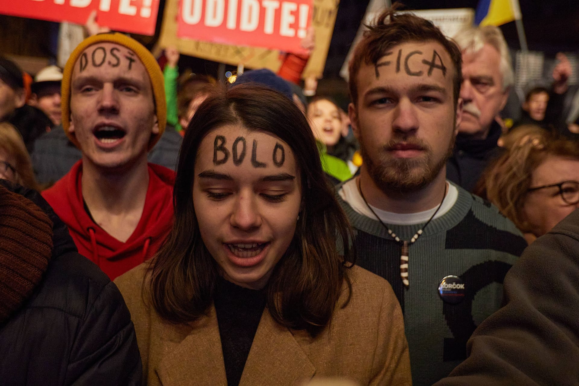 Demonstranten in Bratislawa: Sie protestieren gegen den slowakischen Regierungschef.