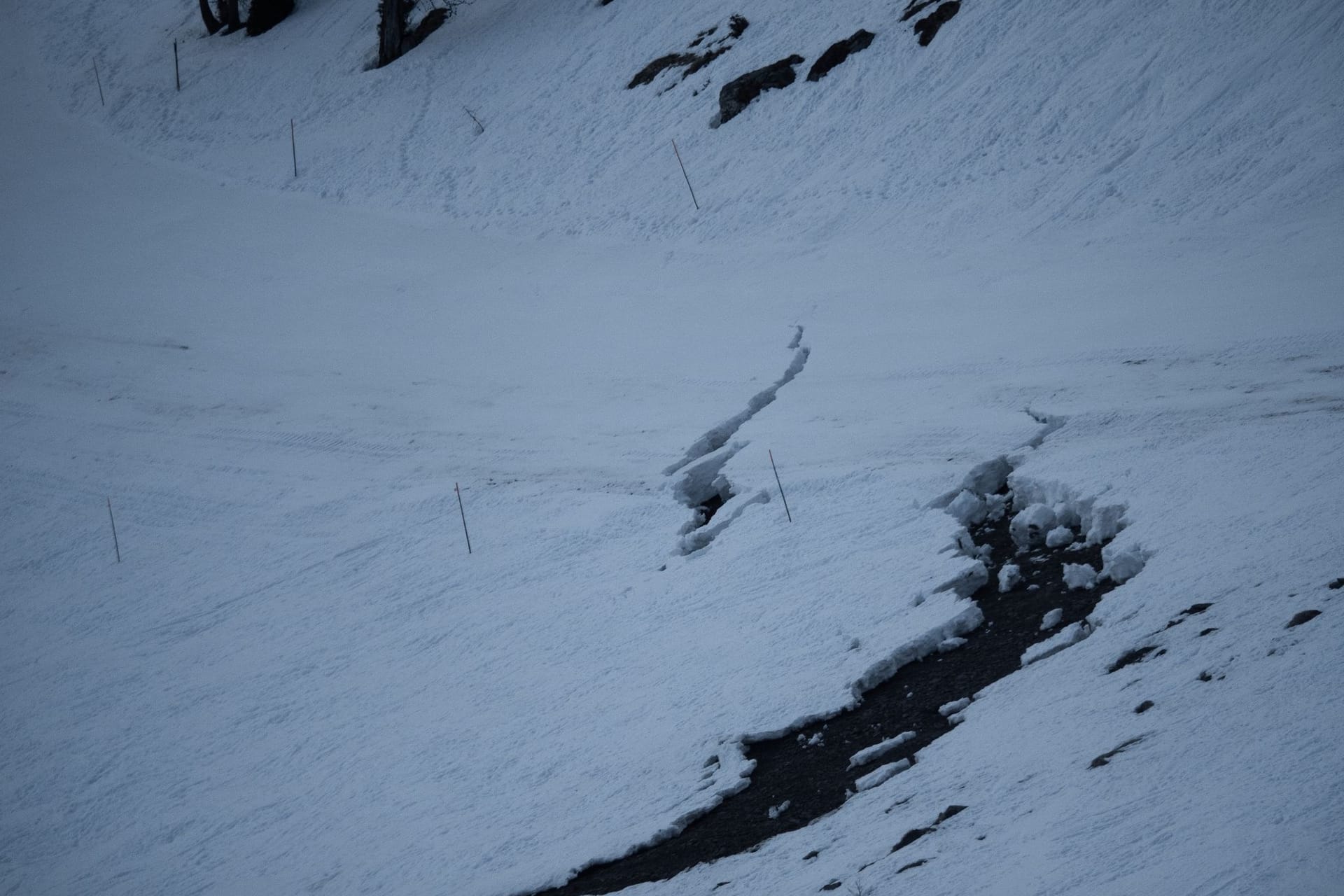 Riss in Skipiste