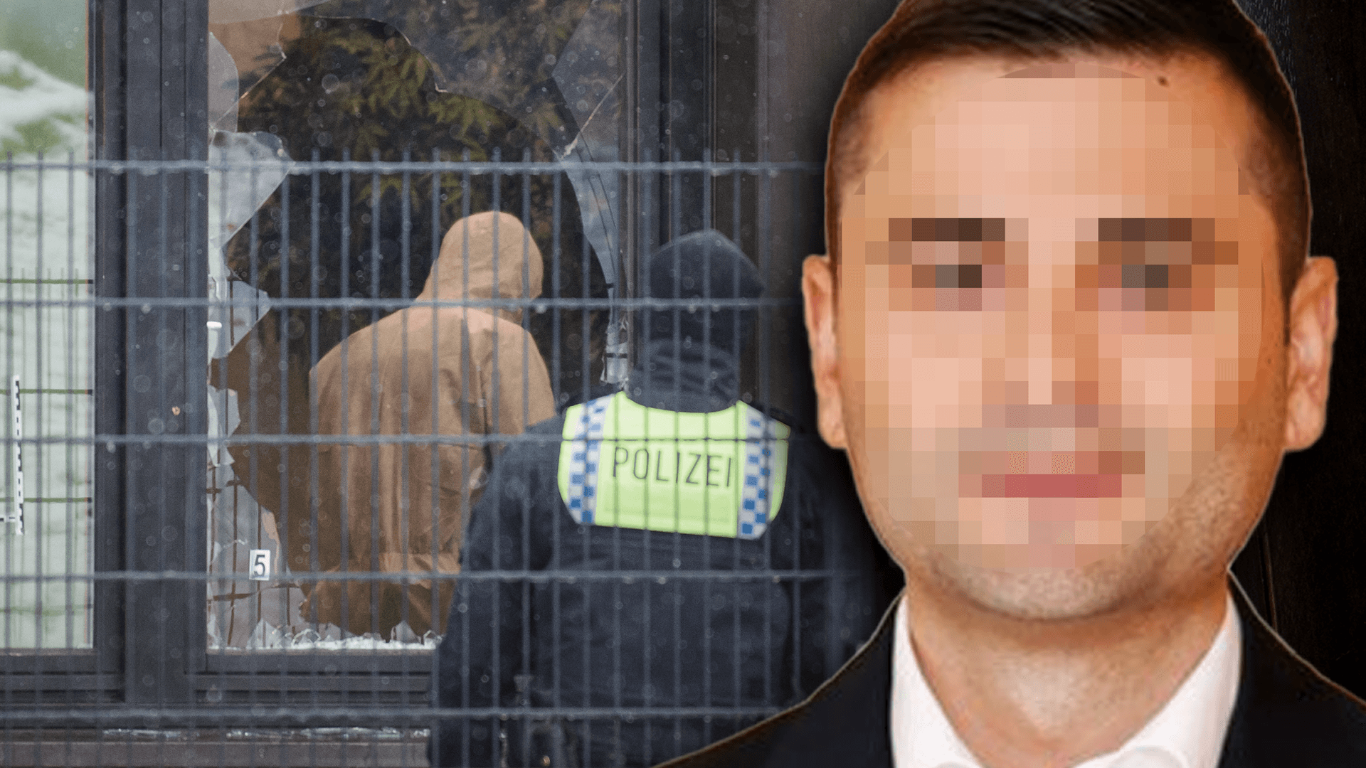 Durch ein zerbrochenes Fenster gelangte der Amokläufer Philipp F. in das Gebäude: Hinter dem Fenster fand die Zusammenkunft der Zeugen Jehovas statt.